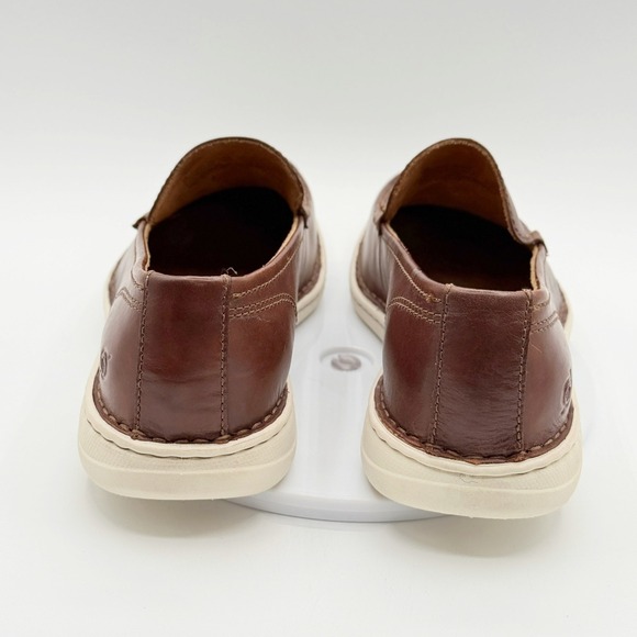 Born Thaton Slip On Loafer Size 8 Mens Brown Leather Business Casual New no box